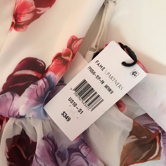 FAME AND PARTNERS  Halter Floral Evening Dress 1888 - Picture 6 of 7